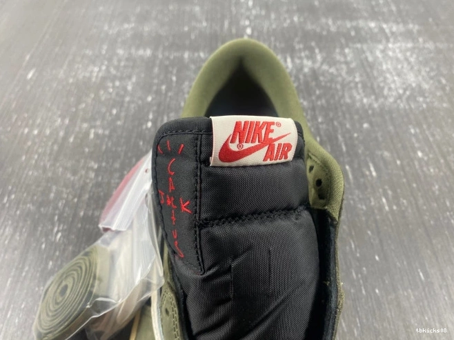 Rep TBkick OLIVE' SCOTT SP 'BLACK X 1 DM7866-002 OG TRAVIS AIR JORDAN LOW 0811
